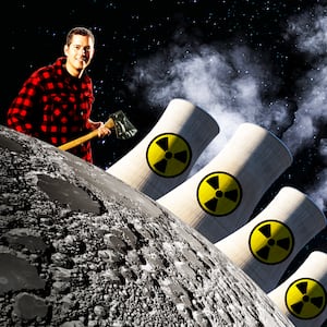 Sean Duffy, Moon nuclear reactors photo illustration