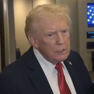 Donald Trump on Air Force One.