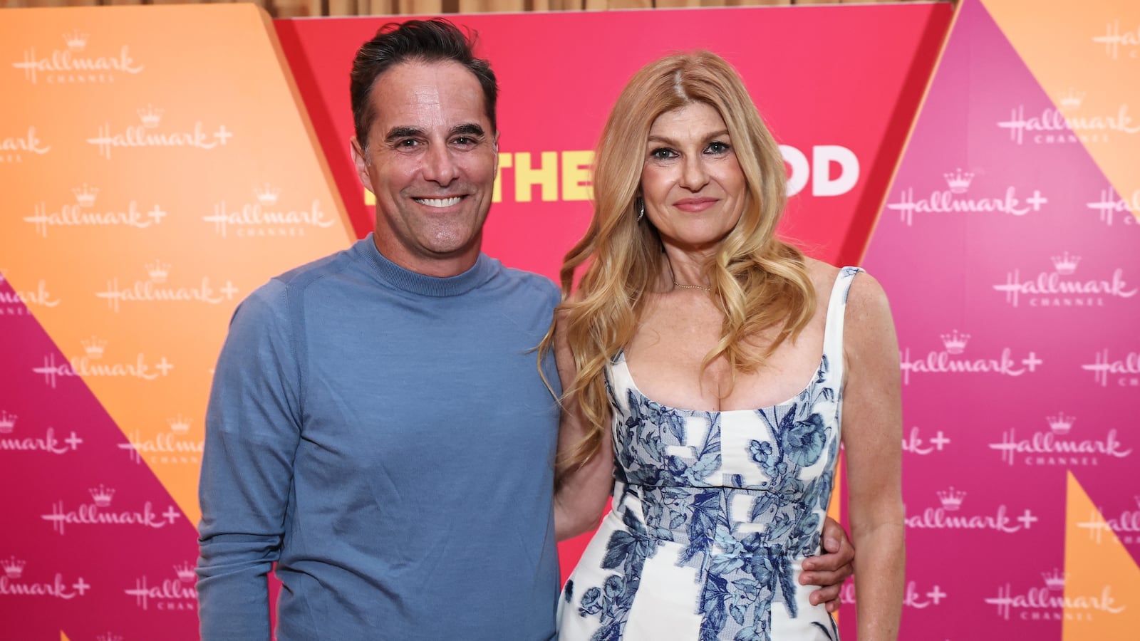 NEW YORK, NEW YORK - MAY 01: (L-R) David Windsor and Connie Britton attend “The Motherhood” Press Luncheon with Connie Britton Hosted by Hallmark Channel on Thursday, May 1, 2025 at Glasshouse on the Park in New York City. (Photo by Jamie McCarthy/Getty Images for Hallmark Media)