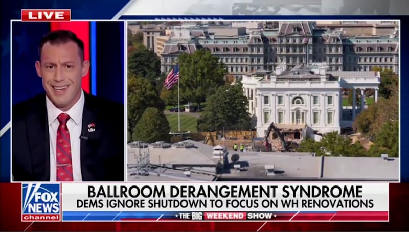 Johnny "Joey" Jones on Fox News "The Big Weekend Show" discussing how no one cares about East Wing ballroom tear down project.