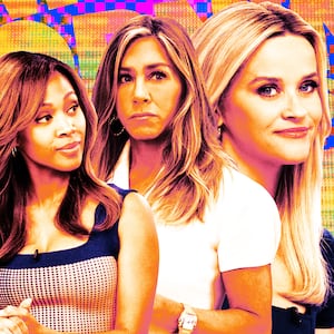 A photo illustration of the cast of The Morning Show.