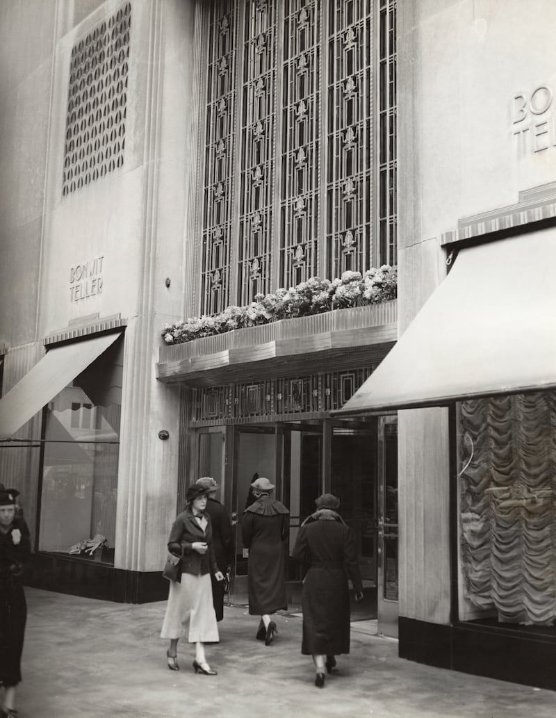 The Bonwit Teller Department Store entrance.