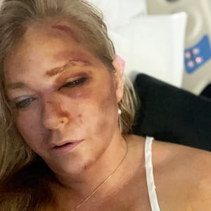 Virginia Roberts, Prince Andrew, Ghislaine Maxwell split image