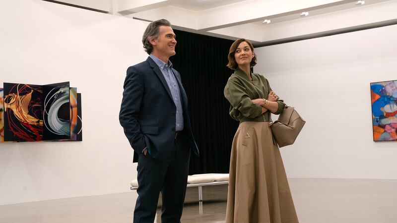 Billy Crudup and Marion Cotillard in "The Morning Show."