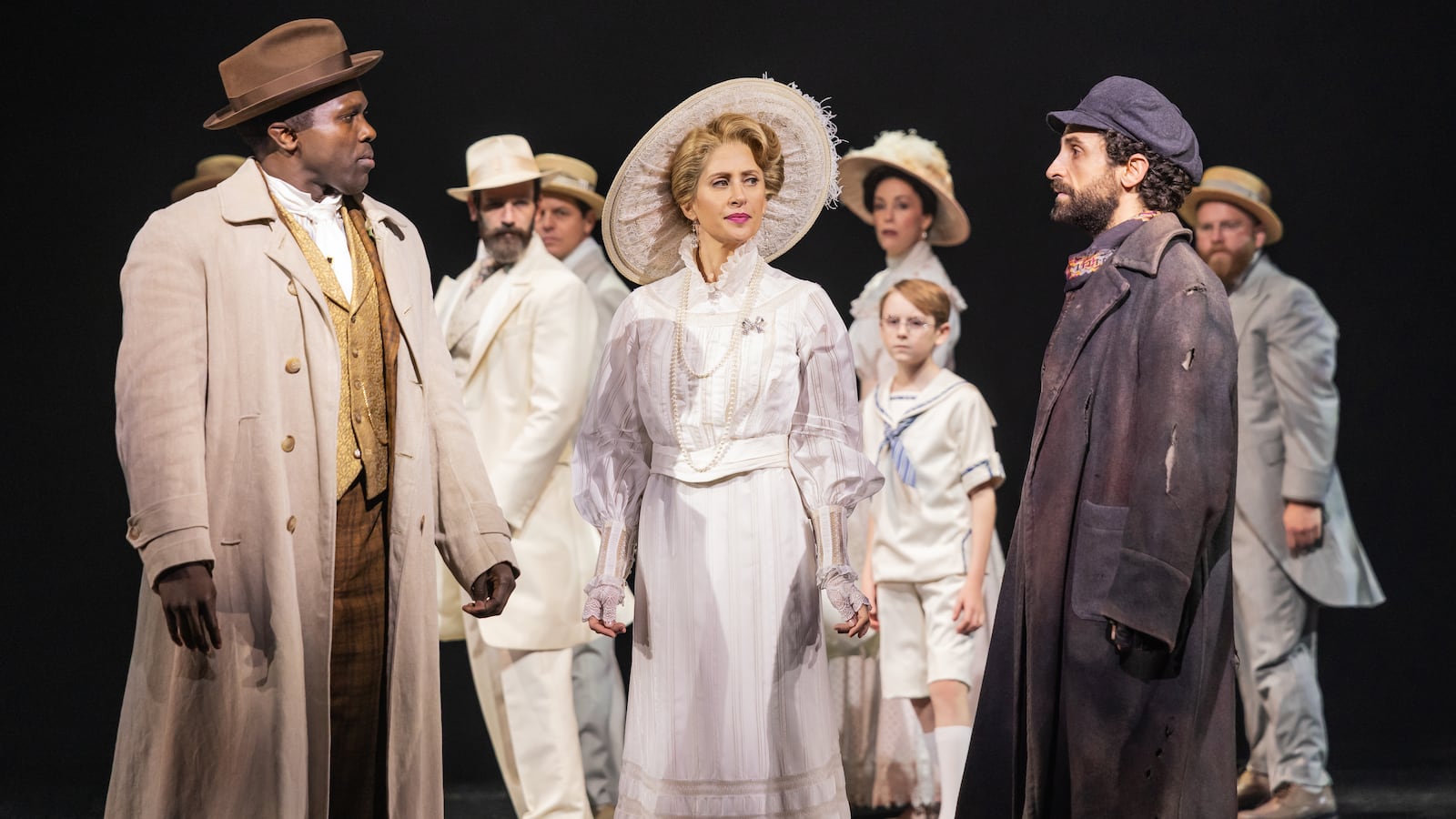 Joshua Henry, Caissie Levy, Brandon Uranowitz, and the cast of "Ragtime"