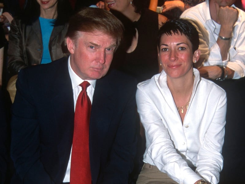 Donald Trump and Ghislaine Maxwell