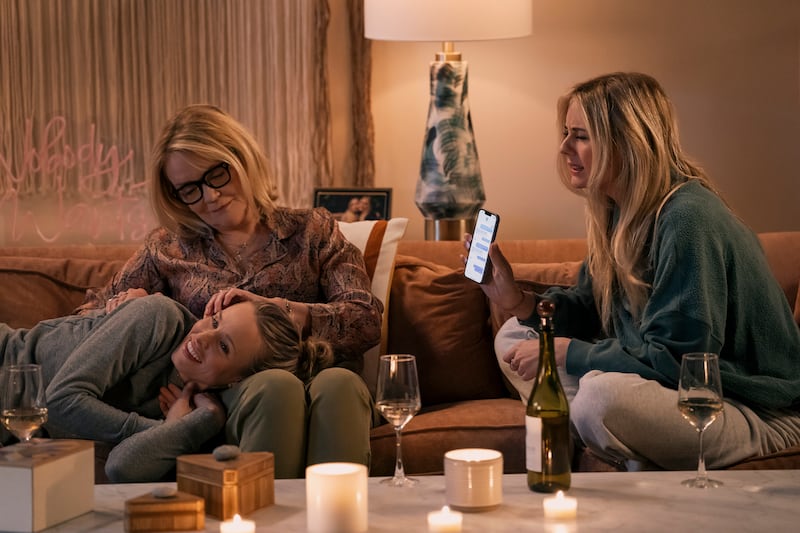 Kristen Bell, Stephanie Faracy, and Justine Lupe from "Nobody Wants This"